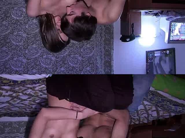 Horny guy helped by attractive GF