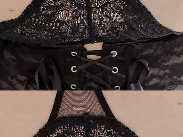 My Boss Fucks Me When My Husband Is at Work. Sexy Lingerie Black Corset Thong