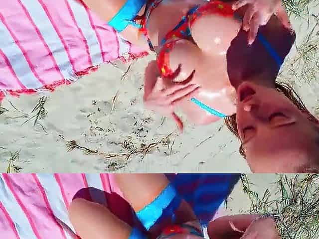 Scarlet Pursue's Wild Beach Bang Sesh: Deepthroat & Squirting Surprise