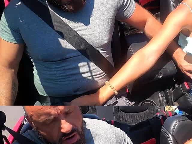 German amateur milf does public car blowjob