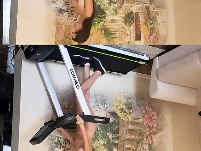 Naked Teen with a Big Ass on a Treadmill
