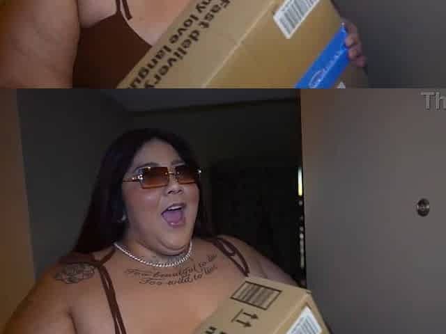 Comedic UPS Worker Delivers Major Shlong To SSBBW Crystal Blue