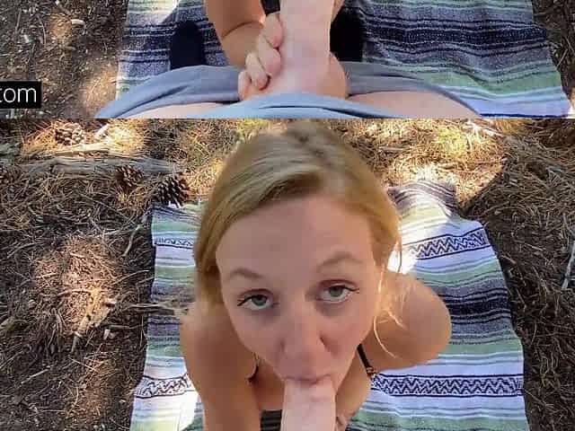 Busty teen loves a picnic with a freaky twist POV