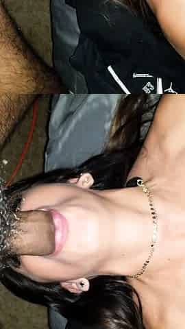 Our black friend my wife blowjob front me