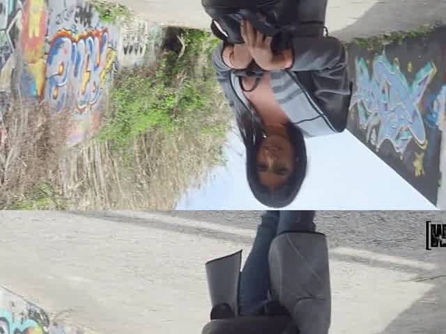 Public hookup with a stunning busty Latina babe Sheila Ortega under the bridge