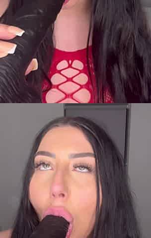 Blowjob on a BBC Dildo After Being in the Sun