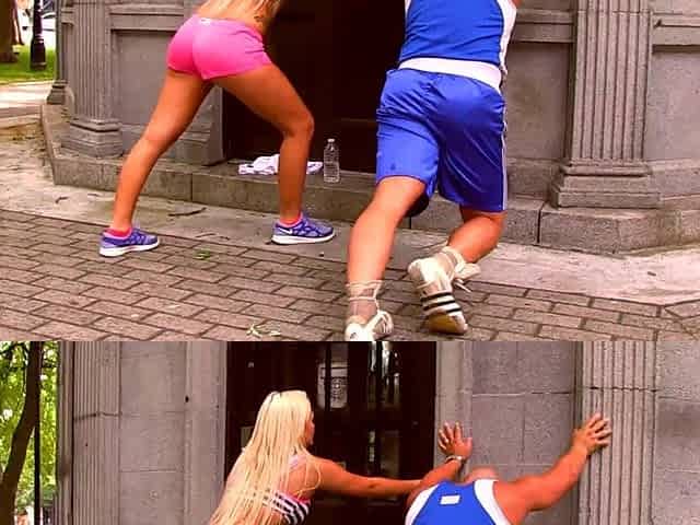 Jessie and Nick's steamy outdoor adventure in short shorts
