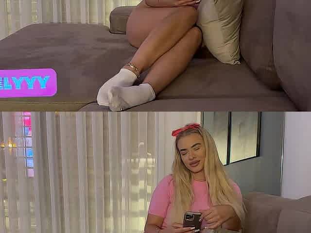 Hawt golden-haired gives footjob and gets drilled in Doggy
