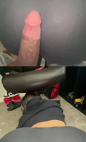 Quickie interracial doggy fuck with Booty Latina shorty and BBC