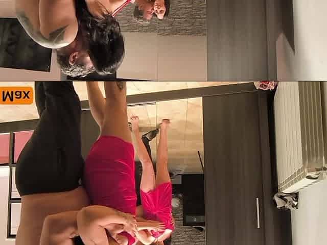 SCREWING IN DOGGYSTYLE POSITION IN A RED SATIN SUIT????Zoe and Max????