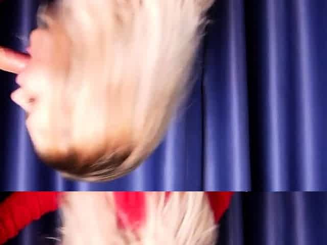 Blonde Teen Amateur Gives a Messy Blowjob