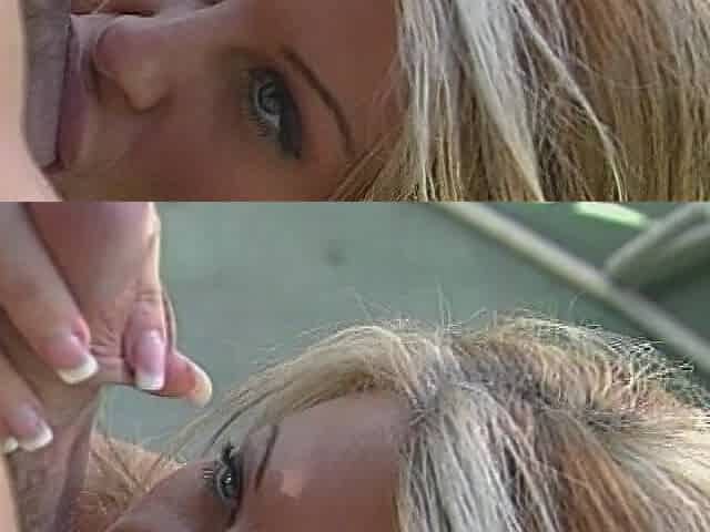 Blonde MILF's Passionate Outdoor Blowjob