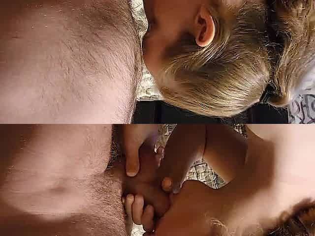 4th of July tugjob blow job for a DILF