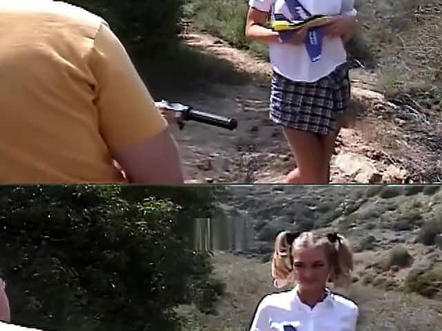 Girl In Pigtails Gets Her Tail End Fucked