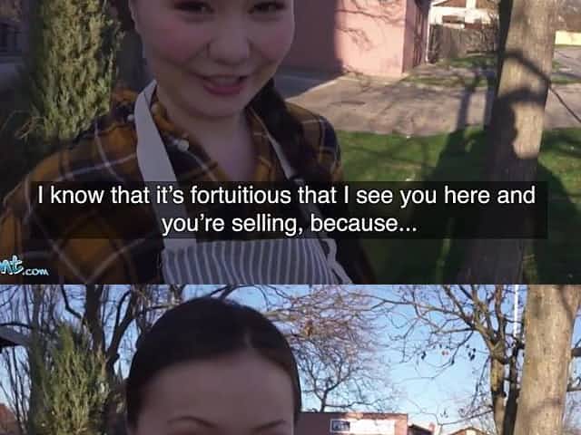 Public Agent picked Asian girl-next-door and filled her Pussy with Sperm