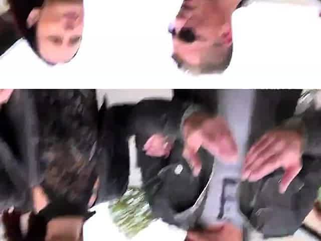 skinny slut takes prick in mouth and twat