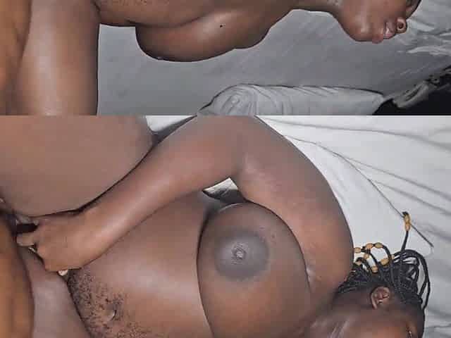 huge Mellon bazookas rides ebony ramrod