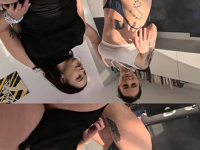 Lesbian Striptease with Candy Licking