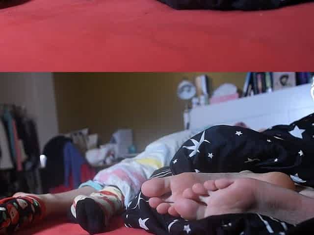 Two Footsie Girls in Bed