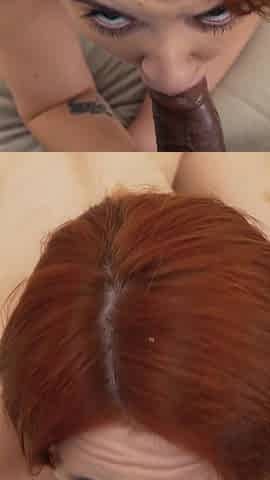 Russian Redhead Daruma Rai Cum Swallowing POV BBC Blowjob
