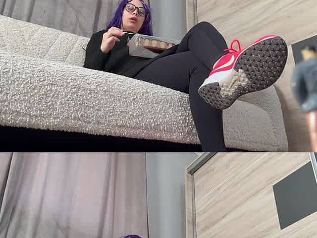 Giantess Catches Tiny Man Watching