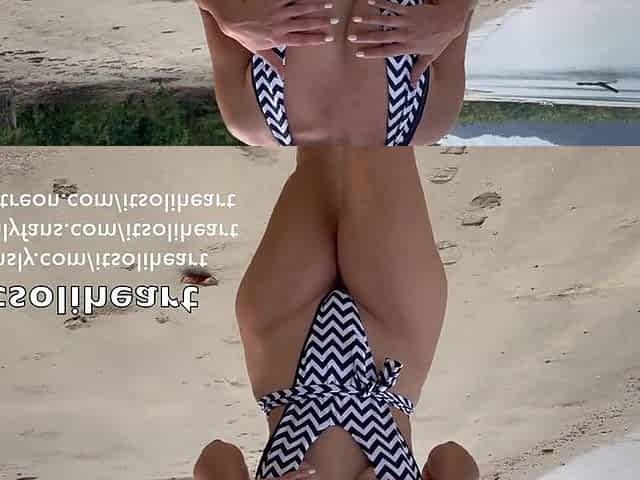 Naked beach walking