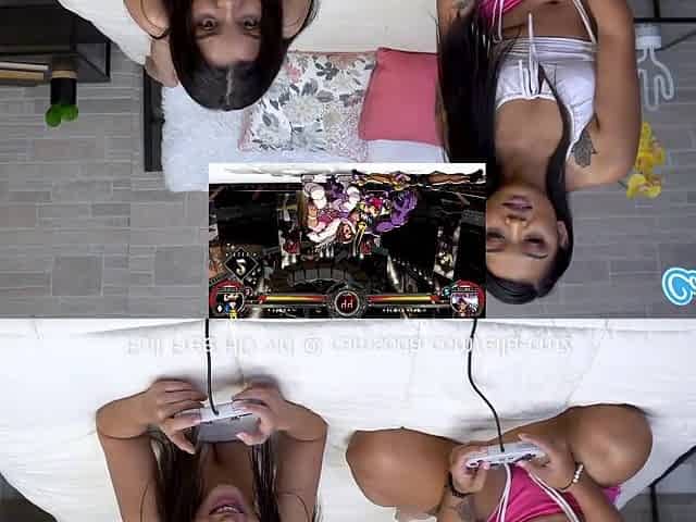 2 horny teens take a break from gaming to fuck