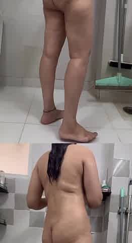 Indian Stepmom Shower Striptease