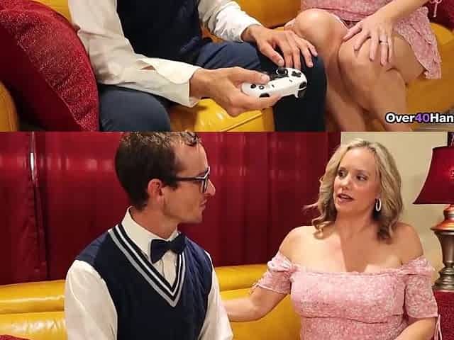 Nerd Hunk Milked By Sexy Mommy Nina Starr - Over40Handjobs