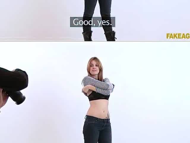 Fake Agent - I give Spanish sweetheart a large facial