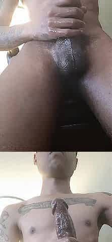 LARGE JOCK CUM SHOW!
