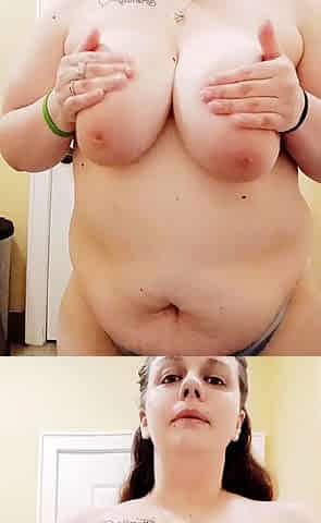 Big boob babe masturbating