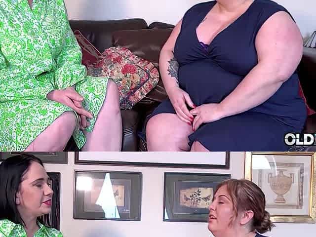 Busty And Maure Lesbians Masturbating Together