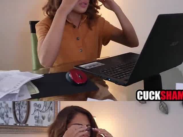 Cuckold hubby watching latin babe wife bang his boss - Vivianne DeSilva