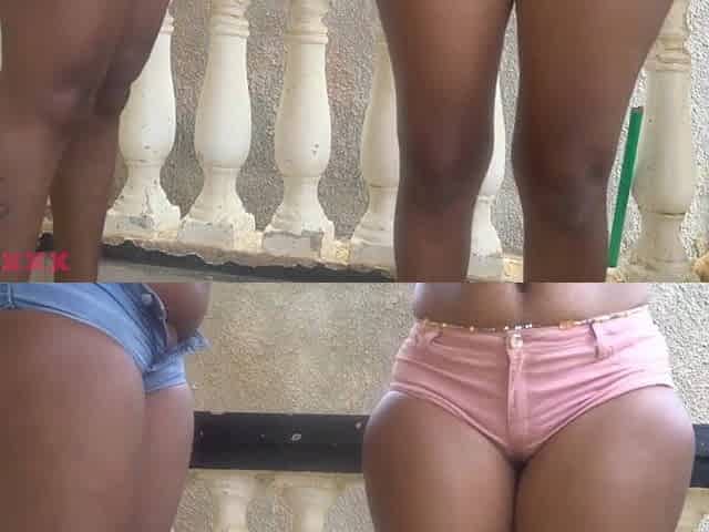 two large ebony ass who win, pink or blue. please comment