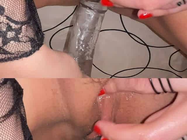 I Really Gave My Little Hole a Good Pounding with a Clear Dildo.
