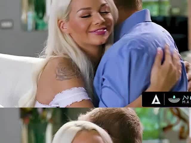 NURU MASSAGE - Cute Elsa Jean Banged Her Client During Nuru At Home