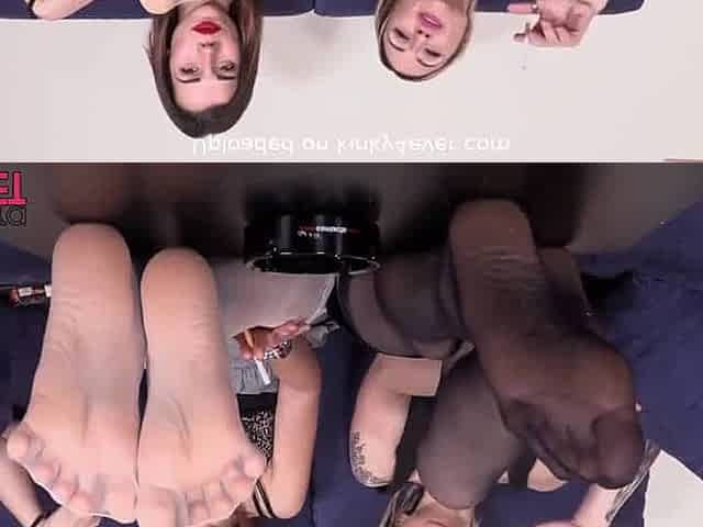 Nylon feet smoking Kinky4Ever