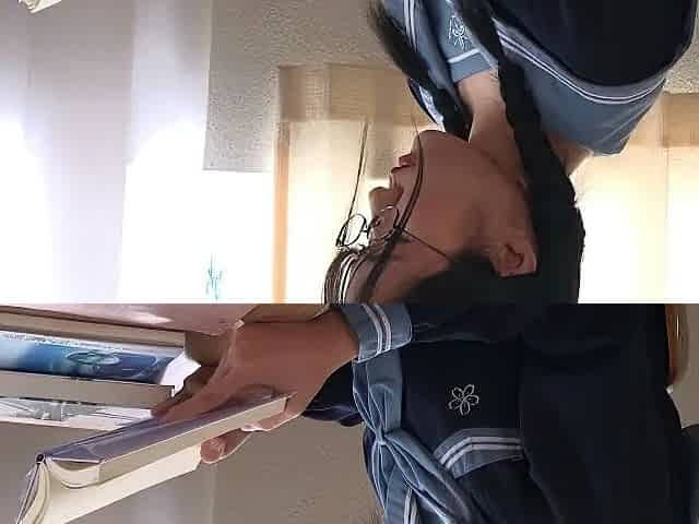 Japanese teen oil fingering her tight pussy