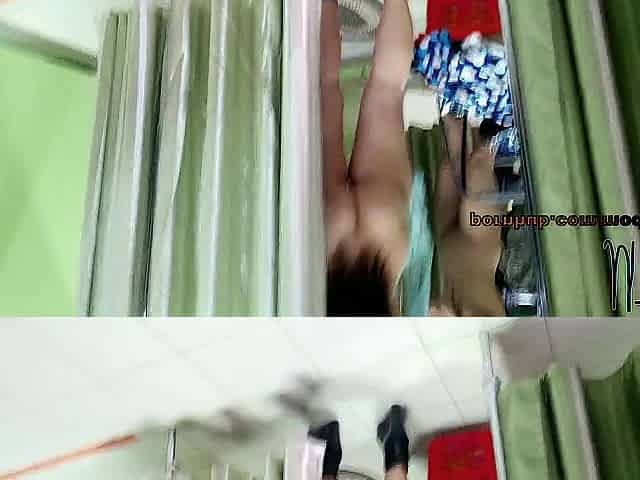Exhibitionist Wife Shopping Topless with Open Curtain