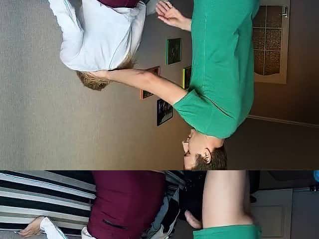 Lifts up her skirt for a hot fucking from behind