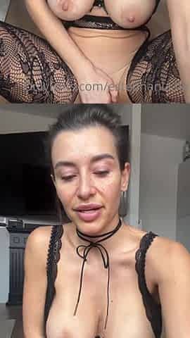 Large-breasted MILF Solo Dildo Play
