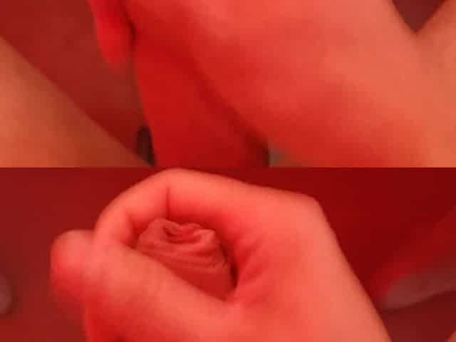 Hunk masturbating large schlong POV