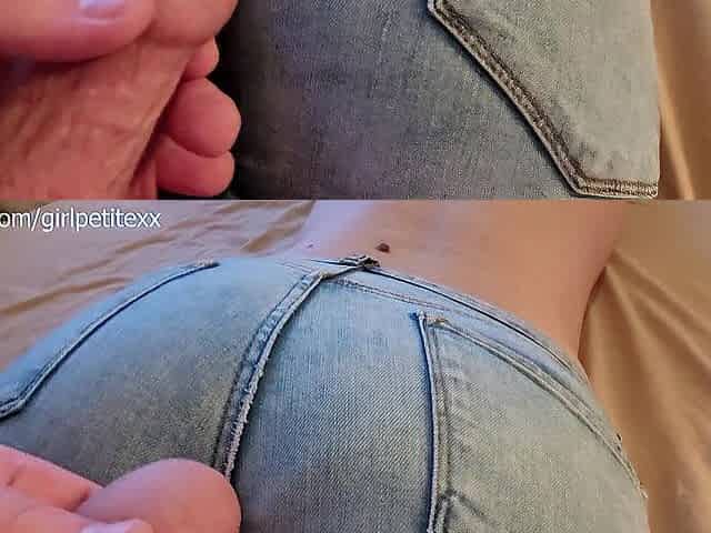 Rubbing Shlong on Classmate's Large Booty in Constricted Jeans