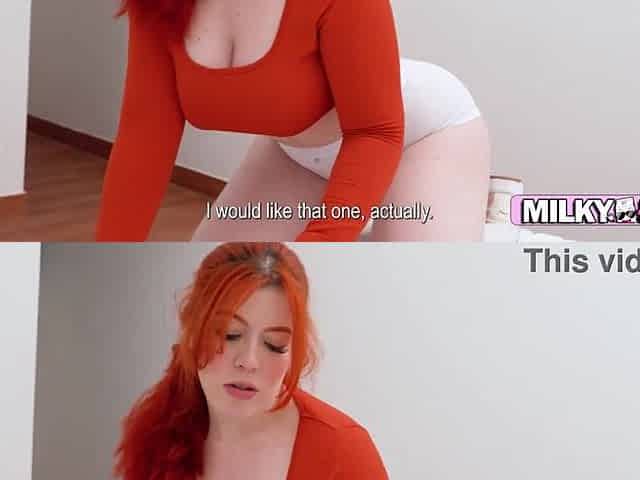 Breasty redhead rides her stepdad's wang to get a fresh cell phone