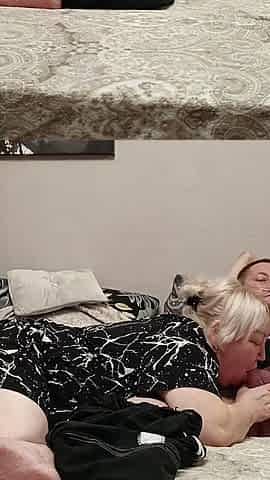 Evening Blowjob From a Neighbor and Cum Swallowing