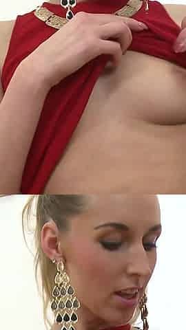 Sexy Blonde Lady Jenny Simons Loves to Play with Her Shaved Pussy