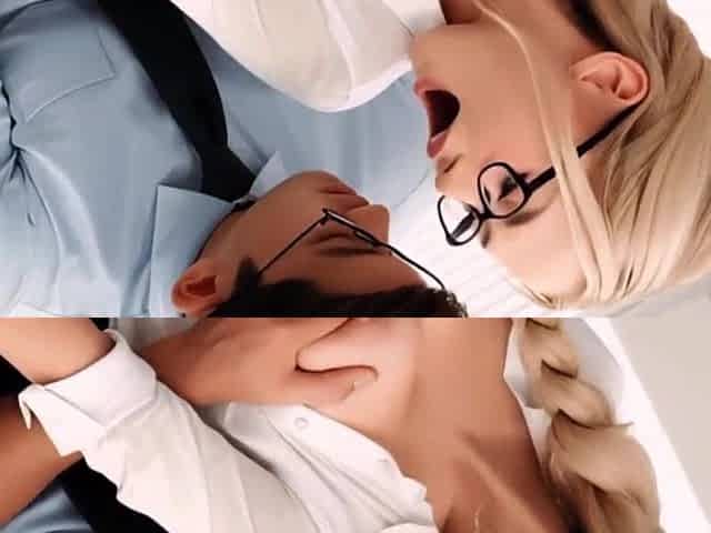 Horny Golden-haired Secretary Gets Banged by Coworkers in Office (AI Generated)