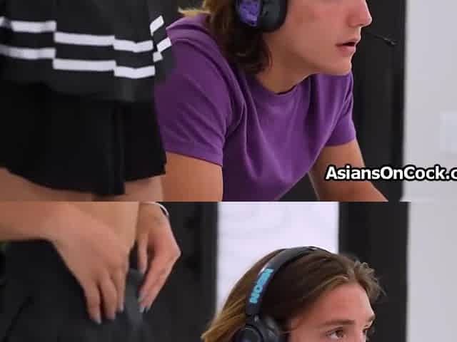 Asian Gf In Lingerie Seduces Gamer Bf Using Lube