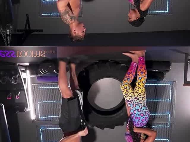 Fitness Rooms Large booty black Lalin girl in the gym